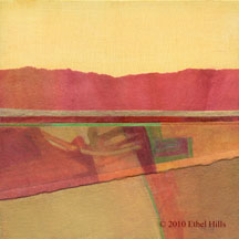 Ethel Hills - "Color Block # 3 - 6 inch" - Mixed Media Collage on Panel