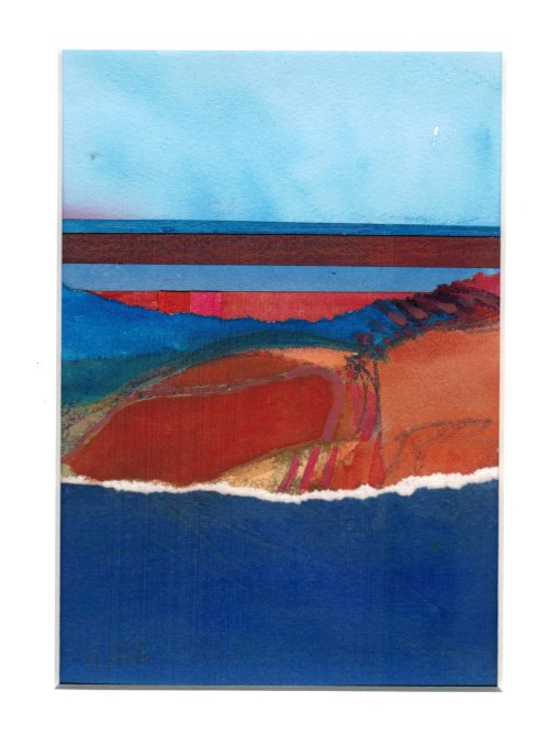 Abstract landscape in Blue and orange